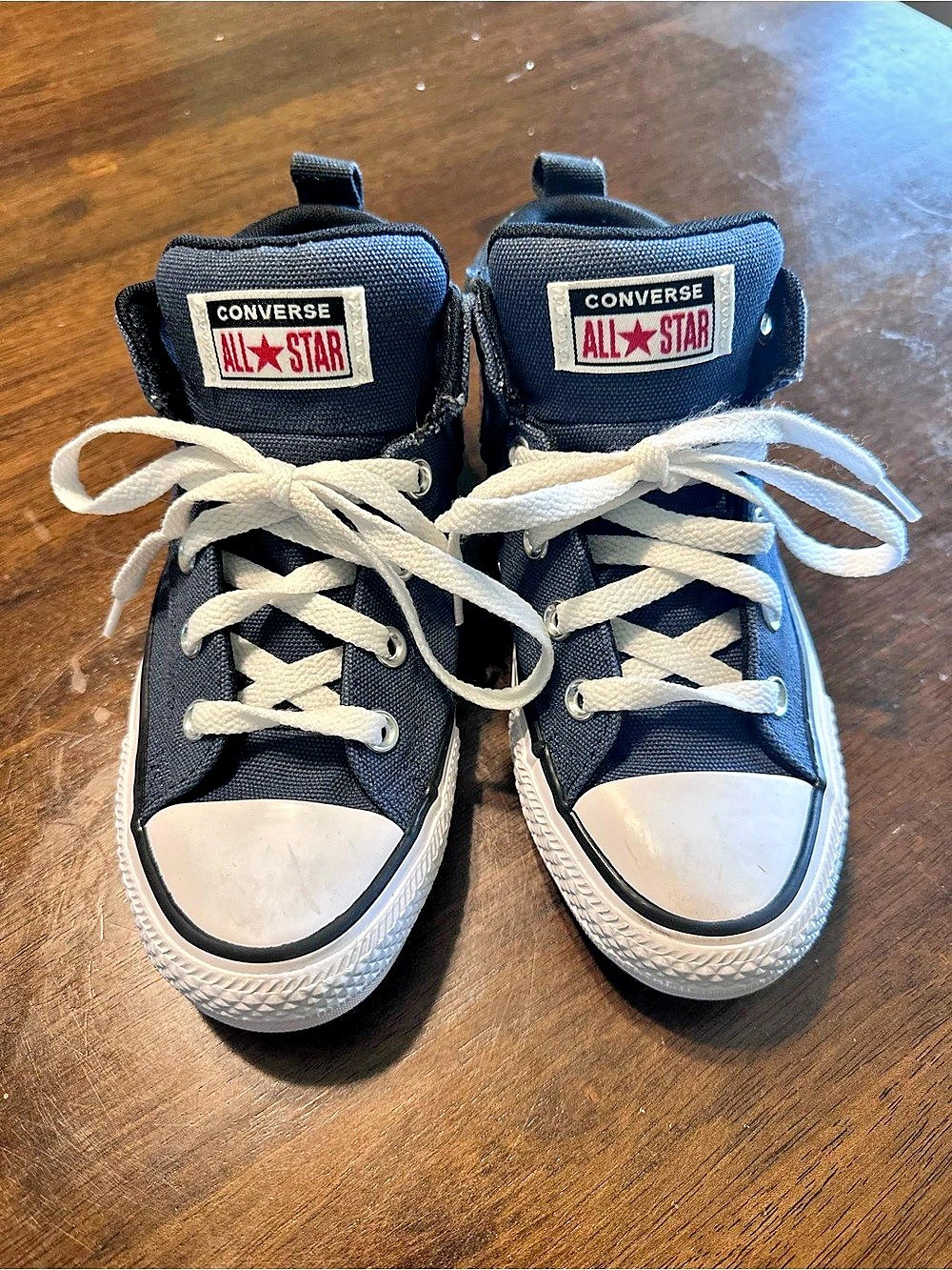 Converse Chuck Taylor All Star High Top Sneakers Navy Blue Kids Size 4 - Picture 4 of 8